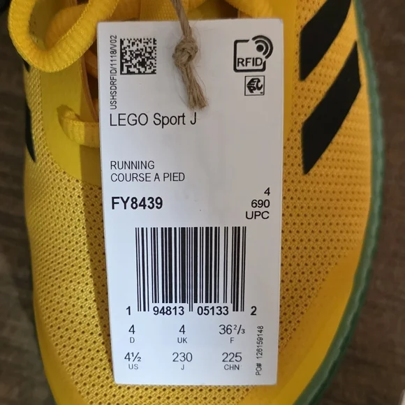 NWT Adidas x LEGO Sport J (GS) Kid's Size 4.5Y - Picture 2 of 8